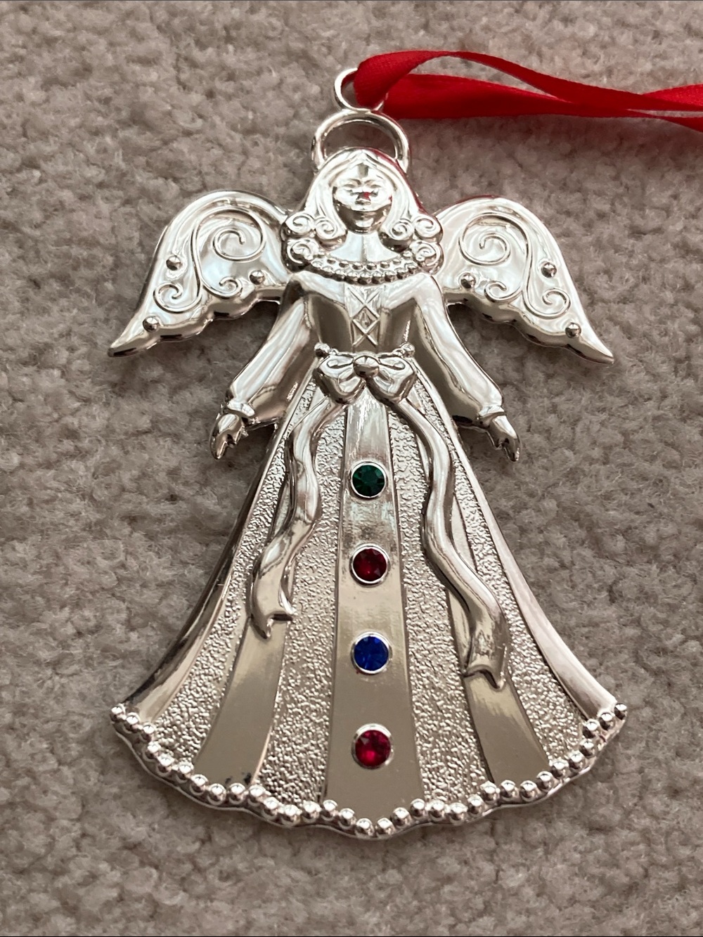 Lenox silver gems angel ornament